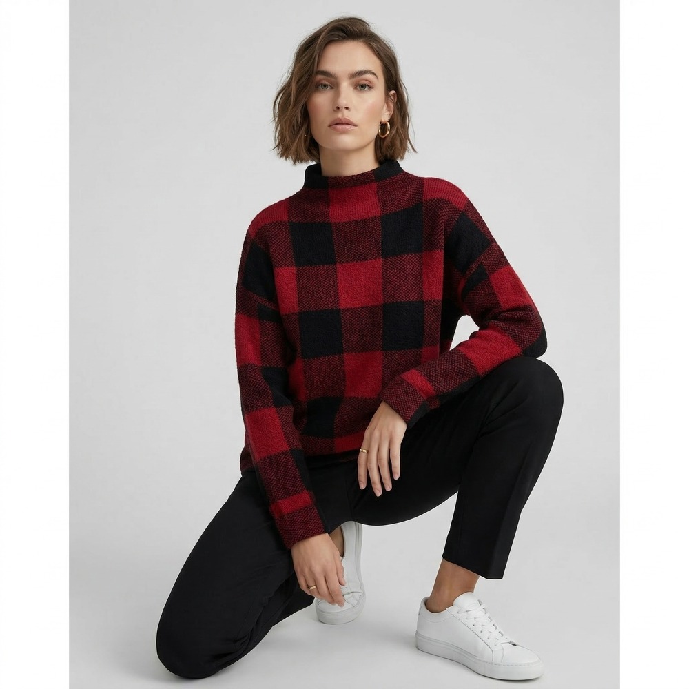 Tahari Wool Blend Pullover Turtleneck Sweater